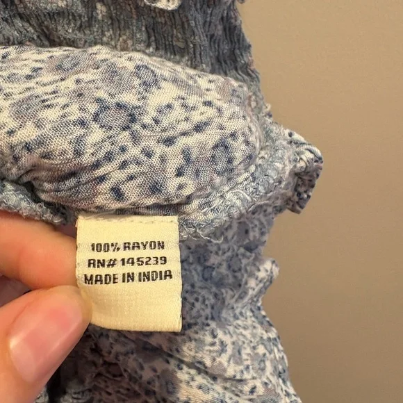 Blue Ruffled Mini Dress - Picture 3 of 4